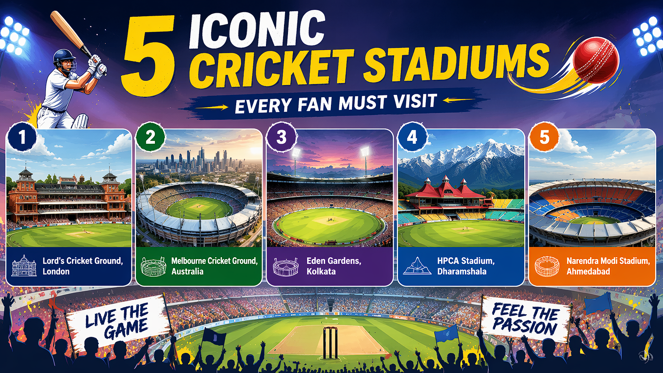 Famous Iconic cricket stadium full of fans