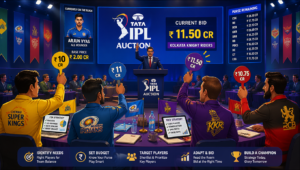 IPL auction with team owners bidding